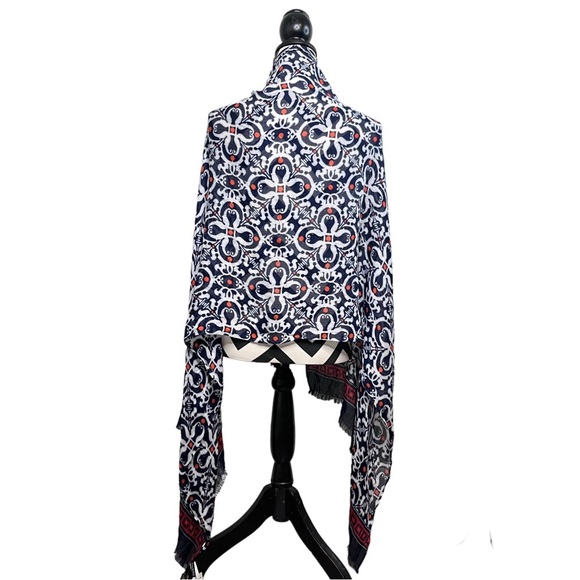 NWT Talbots Nautical Printed Scarf Wrap - Picture 3 of 9